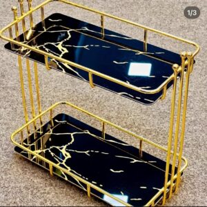 2-Tier Cosmetic Storage Stand - Makeup Organizer for Vanity and Bathroom