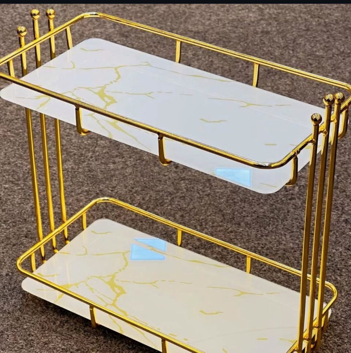 2 Tier Cosmetic Storage Stand Makeup Organizer for Vanity and Bathroom 2