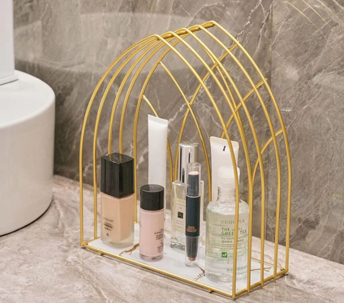 Luxury Golden Arch Shaped Organizer Shelf 13