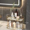 2-Layer Acrylic Countertop Organizer -Clear Storage Solution for Vanity & Bathroom (1)
