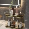 2-Layer Acrylic Countertop Organizer -Clear Storage Solution for Vanity & Bathroom (3)
