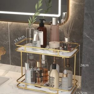 2-Layer Acrylic Countertop Organizer -Clear Storage Solution for Vanity & Bathroom (4)