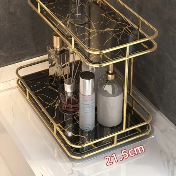 2-Layer Acrylic Countertop Organizer -Clear Storage Solution for Vanity & Bathroom - Image 5