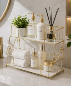 Alternative view of 2-Layer Bathroom Organizer Rack