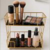 2-Layer Cosmetic Organizer for Dressing Room - Vintage Vanity Storage Solution (2)