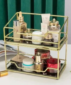 2-Layer Cosmetics Storage Organizer – Easy to Organize Countertop Makeup & Skincare Display