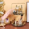 2-Layer Makeup Organizer - Countertop Storage Basket for Cosmetics & Toiletries
