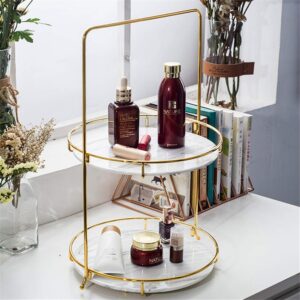 2-Layer Makeup Organizer - Countertop Storage Basket for Cosmetics & Toiletries