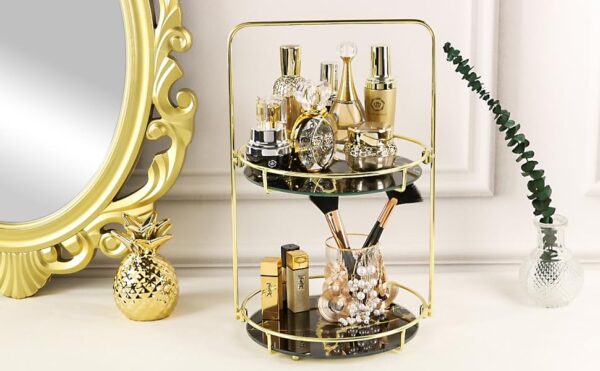 2-Layer Makeup Organizer – Countertop Storage Basket for Cosmetics & Toiletries (3)