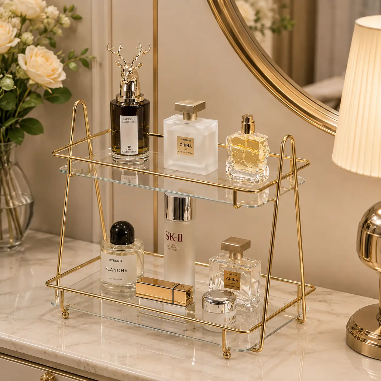 2-Layer Makeup & Skincare Organizer Shelf - Image 6