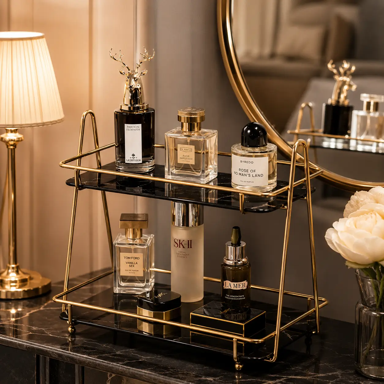 2-Layer Makeup & Skincare Organizer Shelf - Image 4