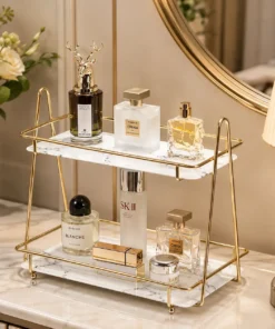 Alternative view of 2-Layer Makeup & Skincare Organizer Shelf