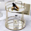 2-Layer Marble Makeup Tray & Dessert Cupcake Stand – Elegant Organizer for Vanity or Parties (4)