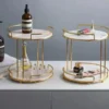 2-Layer Marble Makeup Tray & Dessert Cupcake Stand – Elegant Organizer for Vanity or Parties (6)