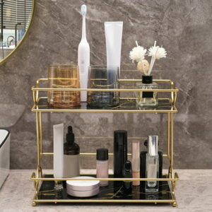 2-Layer Vanity Cosmetics Organizer – Perfect for Your Dressing Table & Bathroom (1)