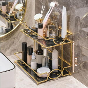 2-Layer Vanity Cosmetics Organizer – Perfect for Your Dressing Table & Bathroom