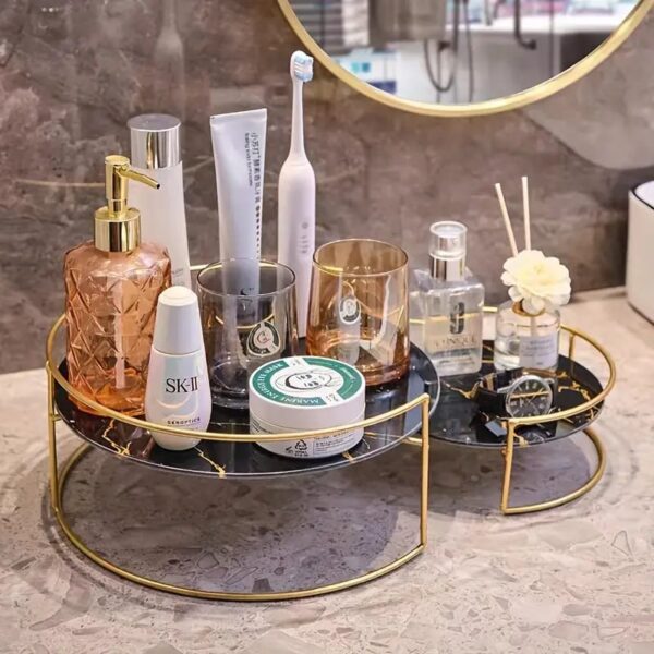 2-Piece-Makeup-Organizer-Tray-Set-Cosmetics-Jewelry-Perfume-Storage-Solution-5