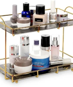 2-Tier Bathroom Organizer - Premium Cosmetic Storage Solution for Neat & Stylish Organization
