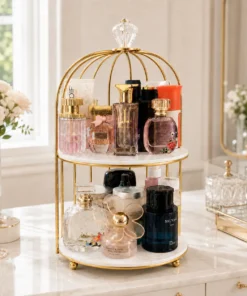 Alternative view of 2-Tier Bird Cage Cosmetic Organizer