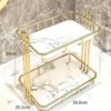 Organize your beauty essentials with the 2-Tier Cosmetic Storage Makeup Organizer Stand – a stylish, space-saving solution for vanities and bathrooms.