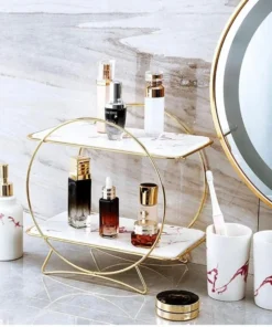 2-Tier Cosmetics Organizer – Latest Round Holder Design for Stylish Makeup Storage