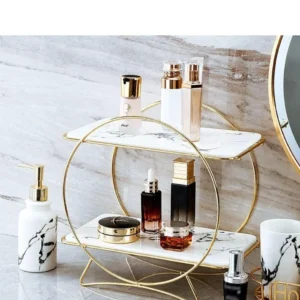 2-Tier Cosmetics Organizer – Latest Round Holder Design for Stylish Makeup Storage