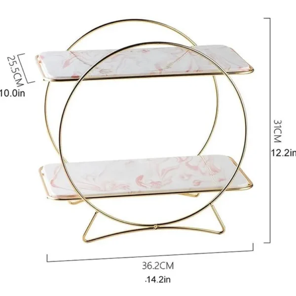 2-Tier Cosmetics Organizer – Latest Round Holder Design for Stylish Makeup Storage - Image 5