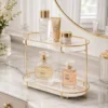 2 Tier Free Standing Makeup Organizer Shelf 1