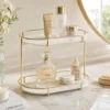 2 Tier Free Standing Makeup Organizer Shelf 6