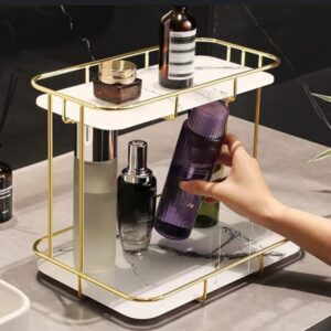 2-Tier Free Standing Shelf Organizer with European Design (1)