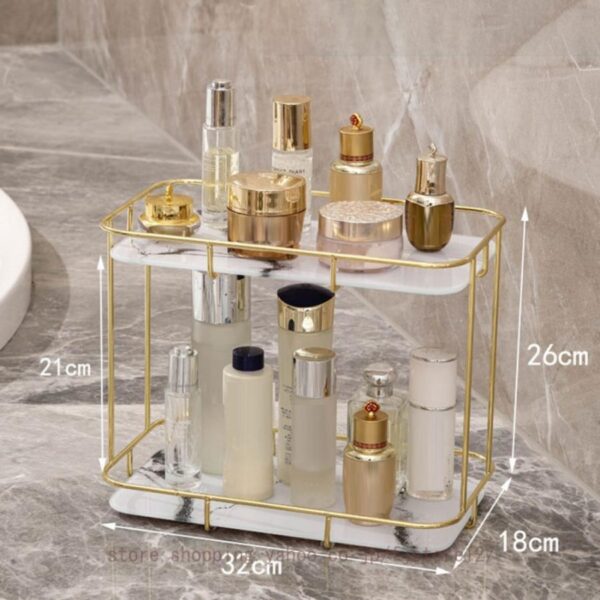 2-Tier Free Standing Shelf Organizer with European Design
