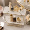 2 Tier Gold Cosmetic Organizer Stand 3
