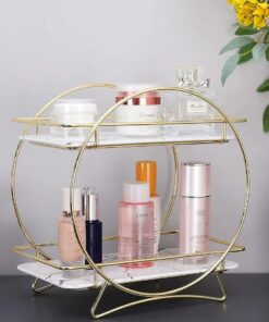2 Tier Skincare and Makeup Display Stand – Elegant Storage for Your Beauty Essentials (1)