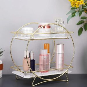 2 Tier Skincare and Makeup Display Stand – Elegant Storage for Your Beauty Essentials (1)