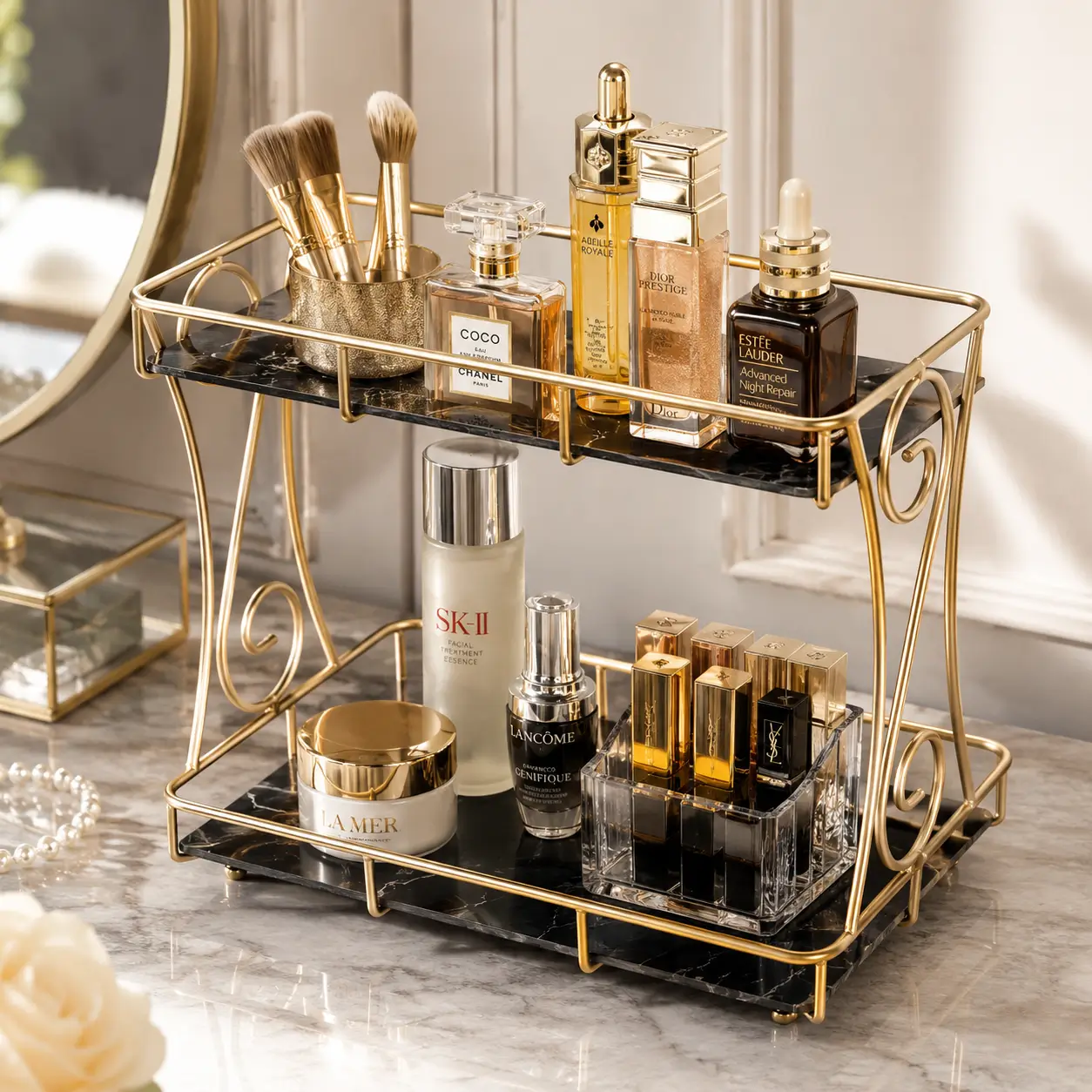 2-Tier Vanity Organizer for Cosmetics - Image 3