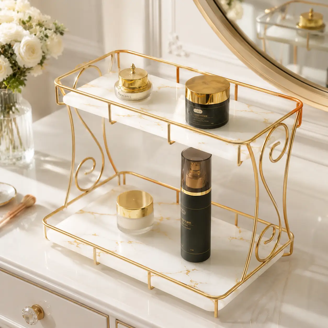 2-Tier Vanity Organizer for Cosmetics - Image 2