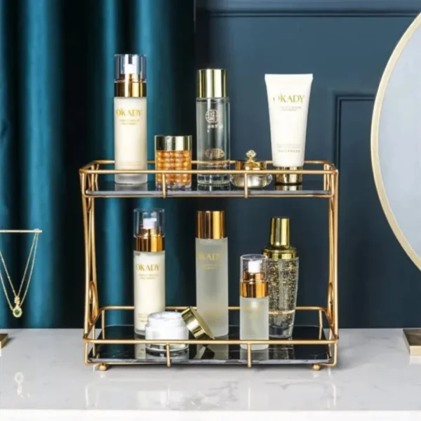 2-Tier Vanity Organizer for Cosmetics – Stylish Dressing Table Storage Solution (2)