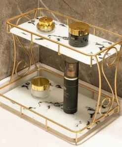 Alternative view of 2-Tier Vanity Organizer for Cosmetics - Stylish Dressing Table Storage Solution