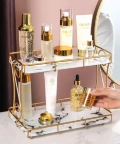 2-Tier Vanity Organizer for Cosmetics - Stylish Dressing Table Storage Solution