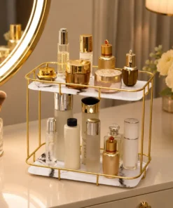 Alternative view of 2 layer Makeup Storage Shelf