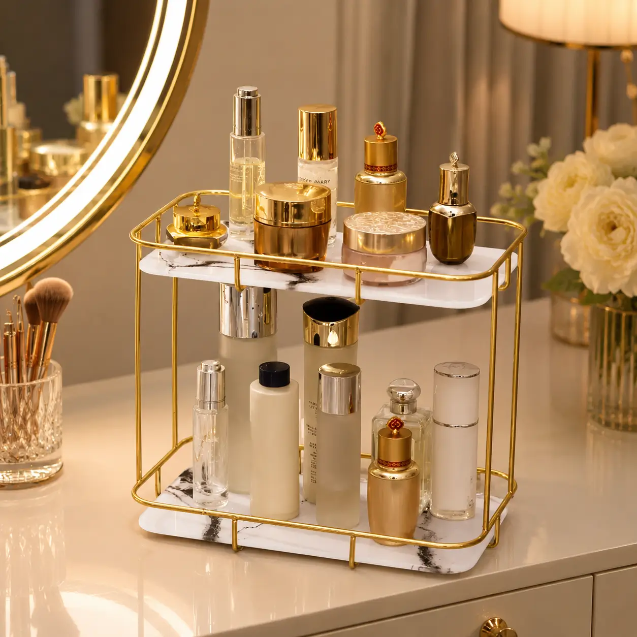 2 layer Makeup Storage Shelf - Image 2