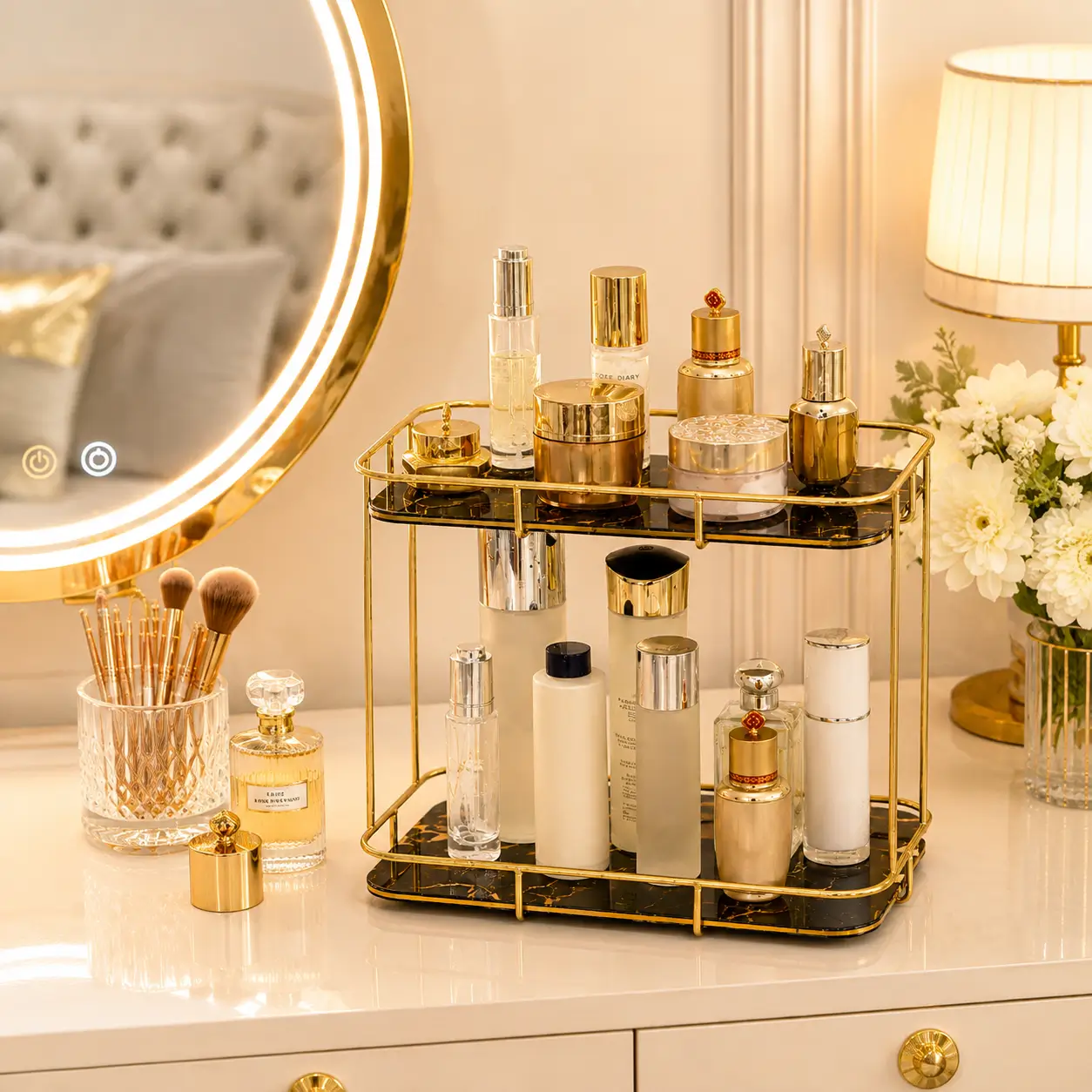 2 layer Makeup Storage Shelf - Image 4