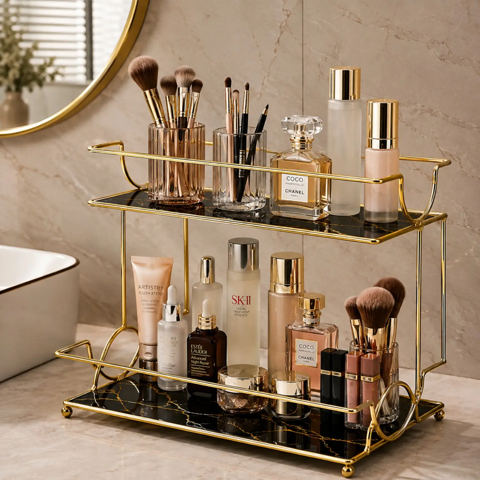 Skin care and Makeup Display Stand