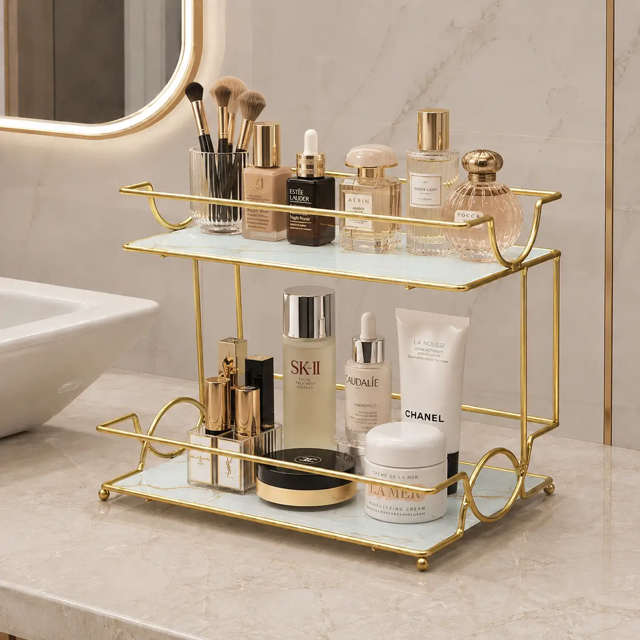 Skincare and Makeup Display Stand