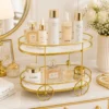 2-layer Trolley Shape Makeup Storage Stand