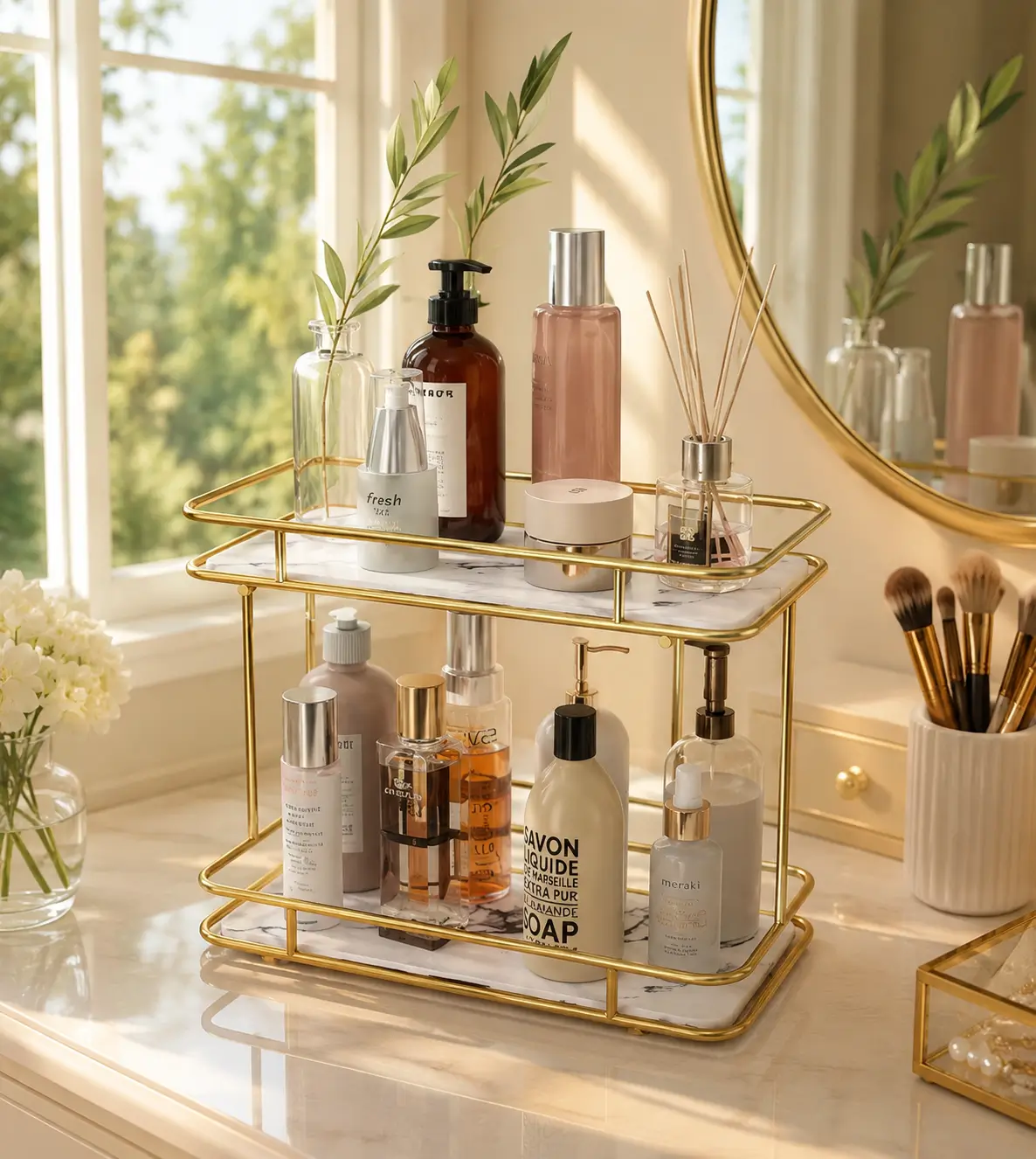 Makeup Storage Rack