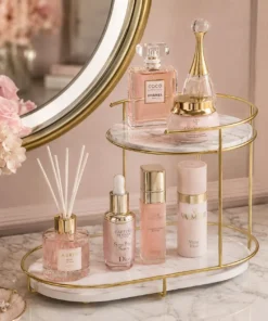 Alternative view of 2-tier luxury makeup organizer countertop