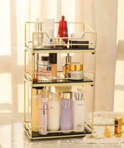 3-Layer Premium Free-Standing Makeup Organizer Shelf – Stylish & Functional Storage Solution (1)