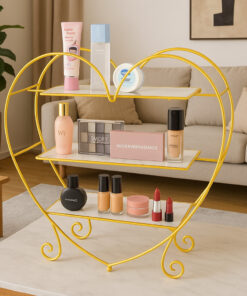 3-Tier Heart Design Makeup Organizer a Beautiful Luxury Design for Your Vanity