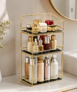 Alternative view of 3-tier Countertop Makeup Organizer